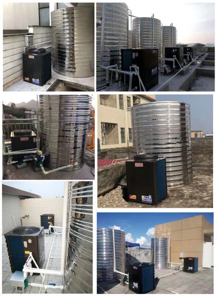 Swimming Pool Commercial Air Source Heat Pump Shell Heat Exchanger Long Life Span