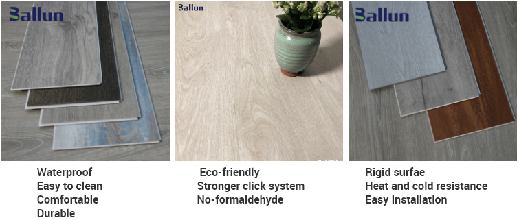 SPC Flooring Commercial Simple Color Waterproof Rigid Core Click Engineered