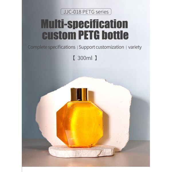 Luxury Custom Printed Plastic Bottles Empty Body Wash Bottles 300ml For Natural Body Cleansing