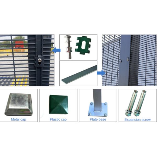 Electric Galvanized Powder Coated 358 Anti Climb Security Fence Anti Cut 5mm Thick