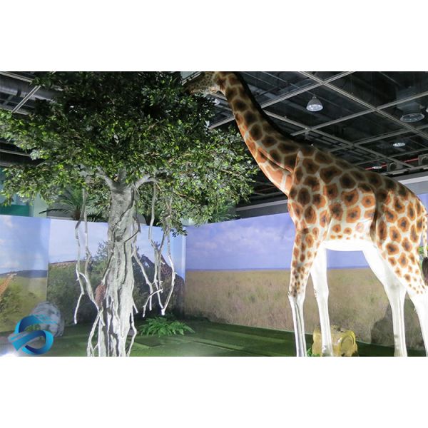 Attractive Evergreen Artificial Ficus Tree Steel Panel Supported Long Life Span