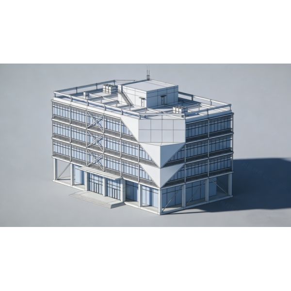 On Site Modular Prefabricated Warehouse Steel Office Building Design