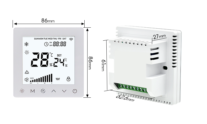 Programmable Wireless Fan Coil Thermostat For Commercial Projects