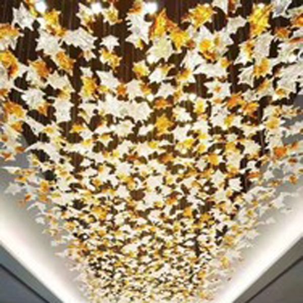 Art Designer Large Hotel Lobby Chandelier Maple Leaves Chandelier(WH-NC-96)