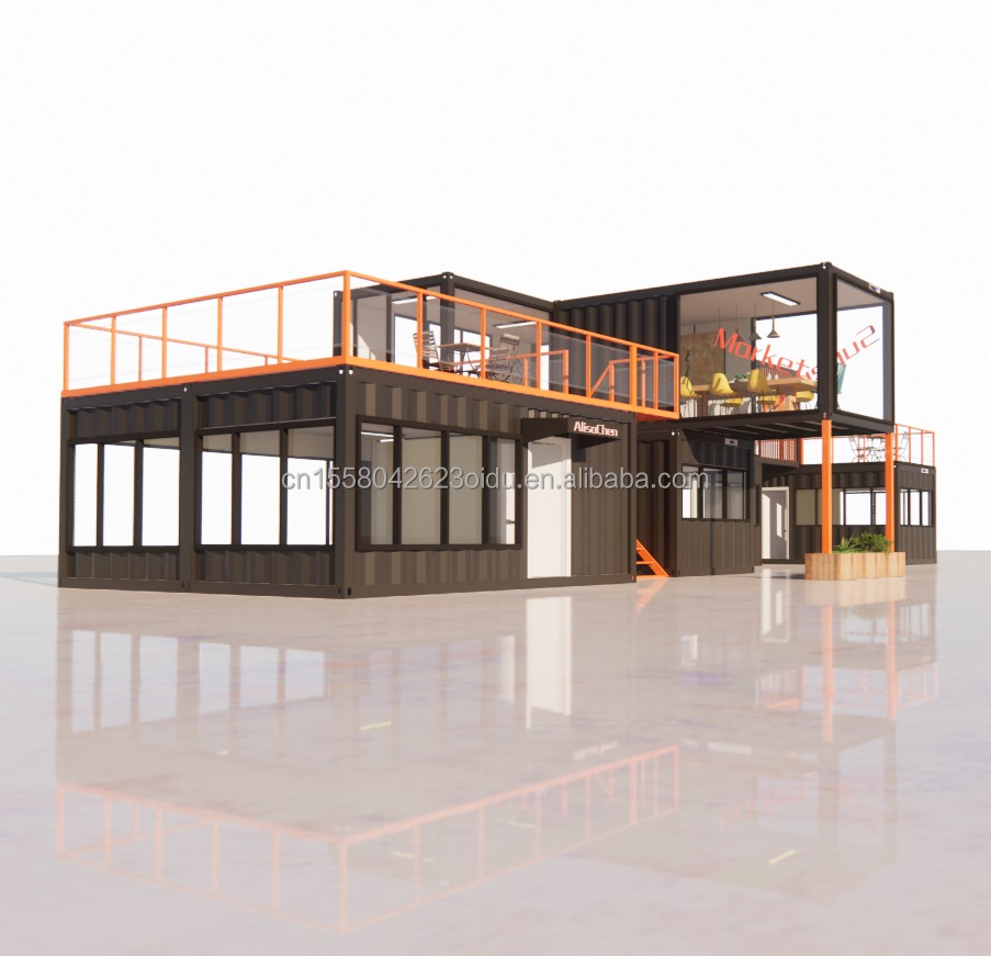 Customized Modern Prefab Tiny House with Customized Color and Wall 50/75/100mm Wave Sandwich Panel