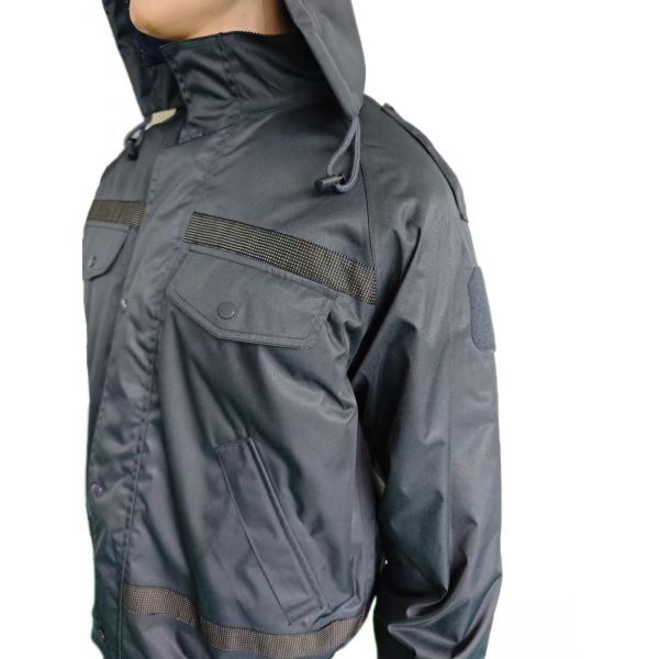Navy Blue Military Jacket with Composite Fabric Technology