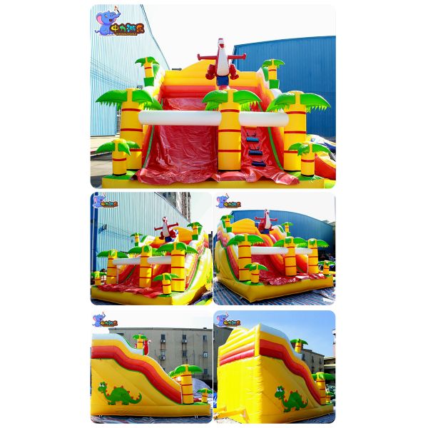 Dinosaur Theme Inflatable Water Slide Inflatable Slide Bounce House