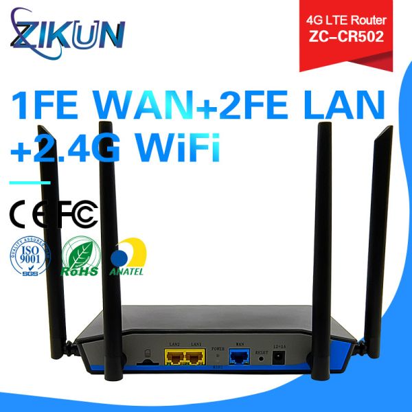 ZC-CR502 4G LTE Router CPE Router 1WAN 3LAN With 5 DBi Antennas
