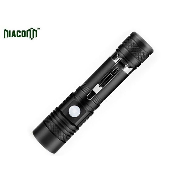 Quality Zoom Function Micro Usb Rechargeable Flashlight With CREE XML T6 for sale