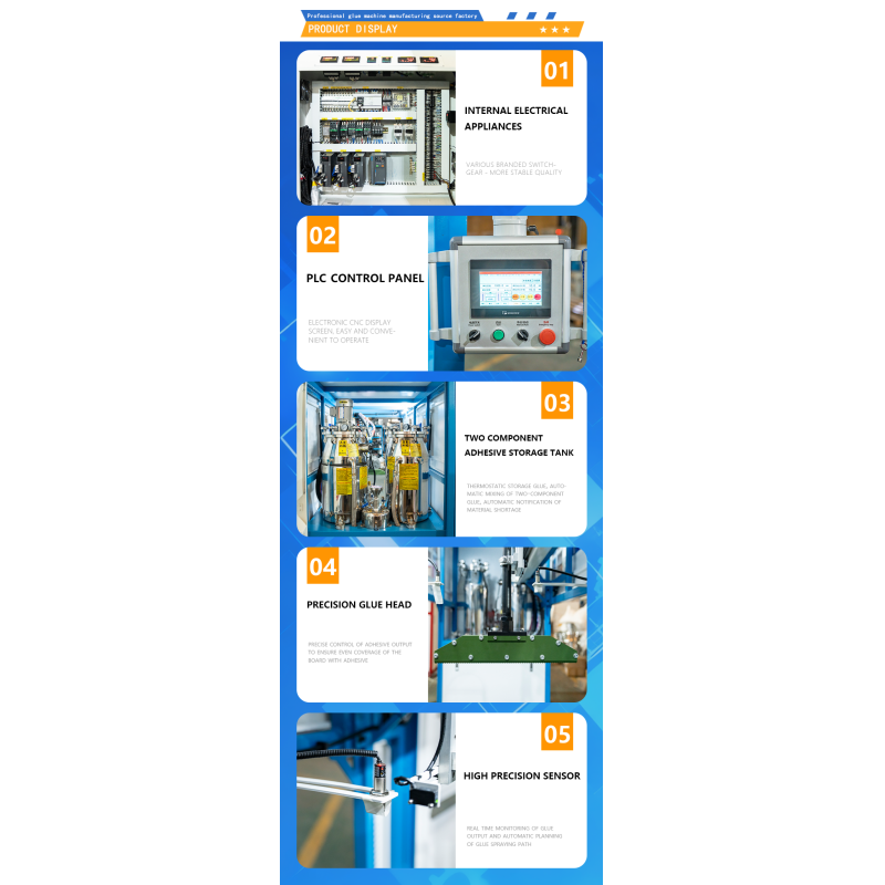 Automatic Conveyor Line Glue Sprayer Machine with 200-1300mm Gel Dripping Width, 1-12m/min Coating Speed, and PLC Touch Screen Control