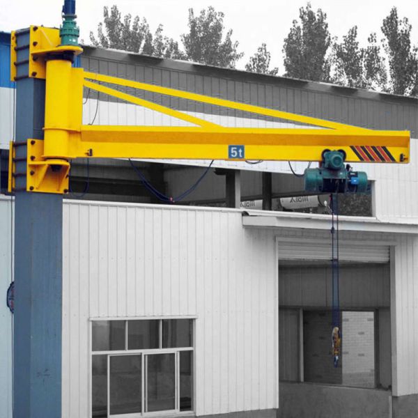 Pillar Slewing Lever Arm Electric Jib Crane 360 Degrees Revolving