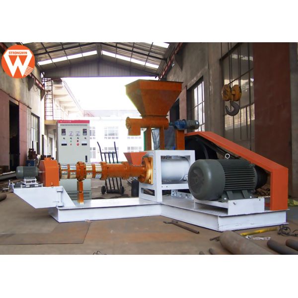 1-1.2 T/H 90 Kw Fish Feed Extruder Machine Aquatic Crab Catfish Tilapia 3600kg