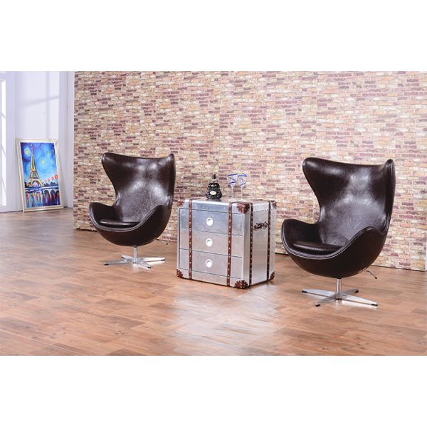 Nidea #8801 Retro Distressed Aluminum Rivet Industrial Design Adjustable Height for Egg Chair for Home Office Living Room Hotel