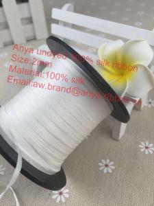 Buy cheap 2mm undyed 100% pure silk embroidery ribbon,silk ribbon，embroidery ribbon，pure silk ribbon，silk satin ribbon，100% silk product