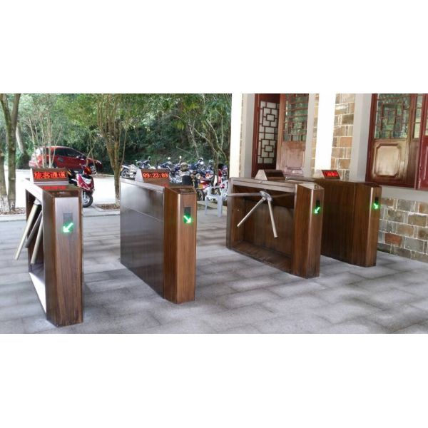 QR Code Reader Access Control Supermarket Flap Barrier Turnstile