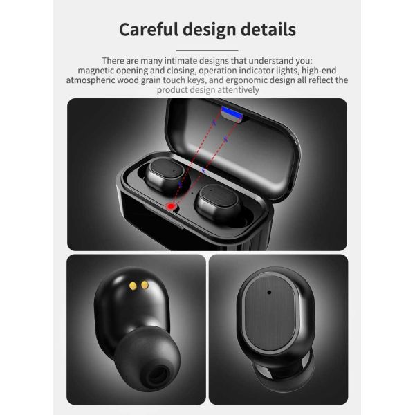 MSDS Jerry 6976 Ear Free Wireless Bluetooth Stereo Earbud Support Siri Voice Assistant