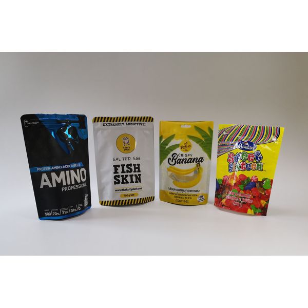 Airproof Three Side Seal 8 Inch Stand Up Packaging Pouches