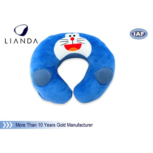 Customized Animal Memory Foam Pillows , Soundbox U Shape Pillow With Velvet Cover