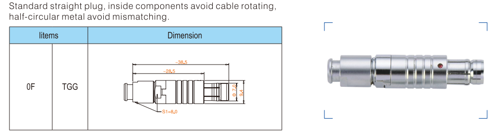 7pin Fischer Alternative Connector SC102A056 Solder Mounted For Cable