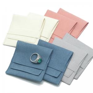 Buy cheap Earrings Gift Matte Small Velvet Jewelry Pouches Bags Cotton With Custom Logo product