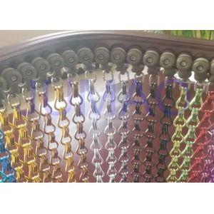 Buy cheap Aluminium Metal Chain Link Curtains With Bended Track And Different Colors from wholesalers