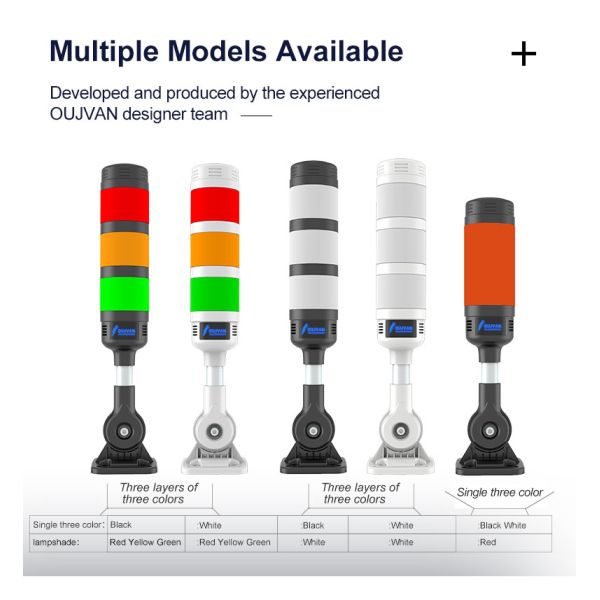 Multilayer Signal Tower Lamp Foldable IP54 Rated Buzzer Machine Equipment Indicator Lights