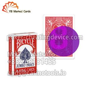 China Bicycle Jumbo Index Infrared Marked Playing Cards For Marked Cards Cheating Devices on sale