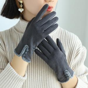 China Touch Screen Hand 22x16cm Winter Fleece Gloves Warm Wool on sale