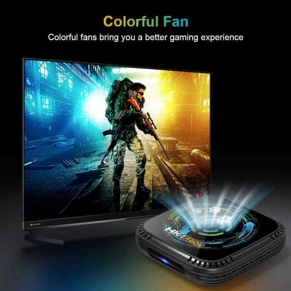 WiFi6 Ultimate 8K Android TV Box Streaming Media Android 14 TV Box