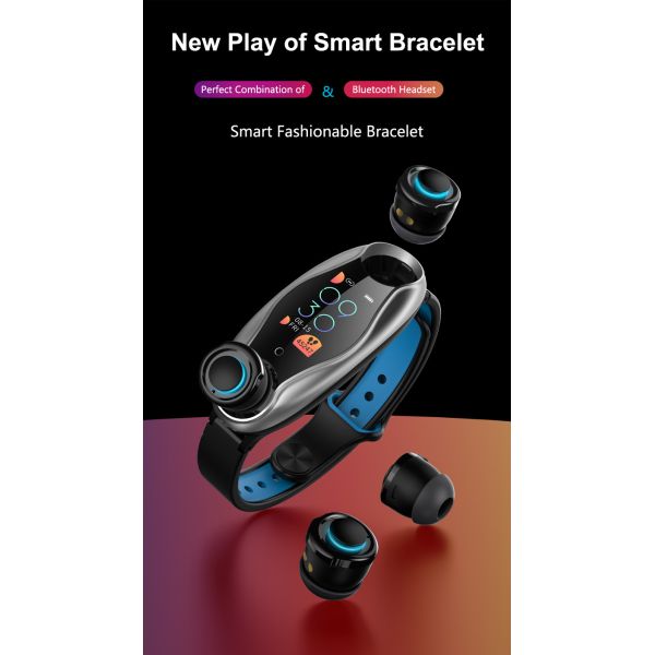 Hazel New 2 in 1 TWS Cool Earbuds T90 smart watch With Touch Screen Smartwatch