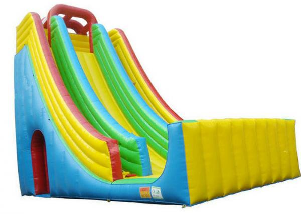 Quality Rainbow Large Indoor Inflatable Slide , Backyard Fun Giant Inflatable Slide Rental for sale