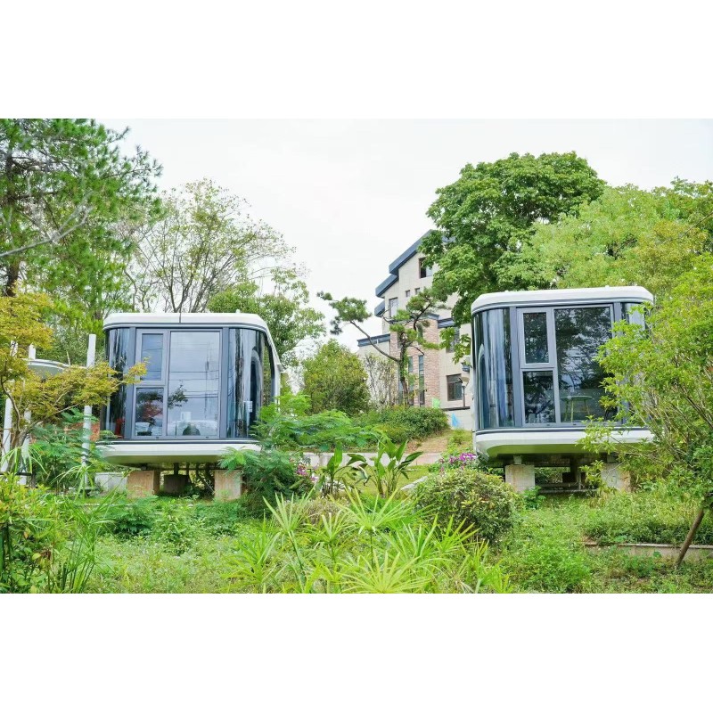 E7 Luxury Space Capsule House | 38㎡ Prefab Modular Glamping Pod with 270° Panoramic View & 20 Years Life Span