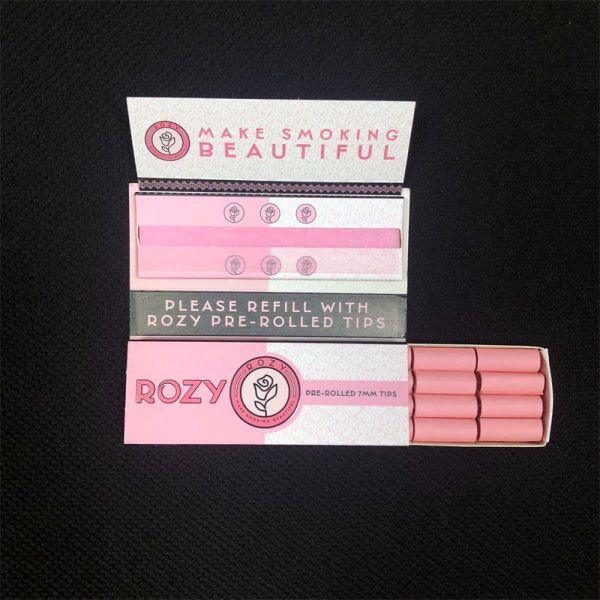 Pink Slim Rolling Papers For Cigarette With Filter Tip