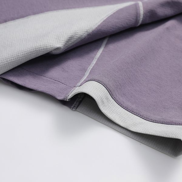 Men's Raglan Sleeve Color Block T-shirt Fine Stripe Polyester Quick Dry Antibacterial Outdoor Short Sleeve Custom OEM