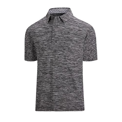 Quality Business Leisure OEM T Shirts Gray Lapel Polo Work Shirts With Company Logo for sale