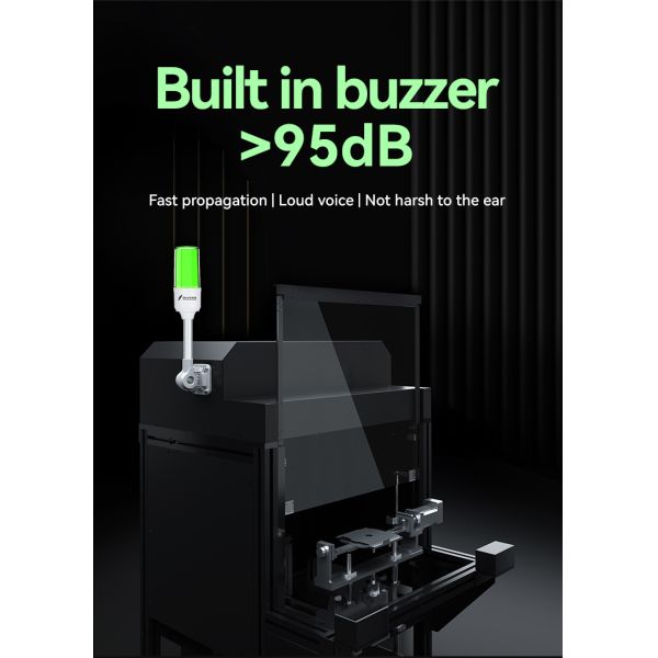Foldable Base LED Machine Tool Light with 400Lm Luminous Flux and >90dB Buzzer Signal Warning Tower Light