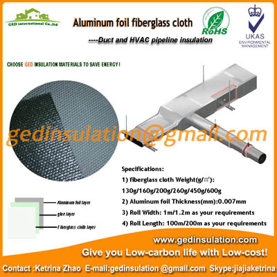 Hot sell aluminum foil coated fiberglass insulation cloth