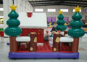 China Party Blow Up Christmas Tree Decoration , Giant Christmas Inflatables Bouncer House on sale