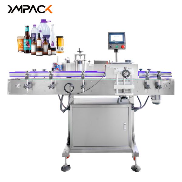 Self Adhesive Bottle Sticker Labeling Machine Applicator Plastic Glass Bottle 220V