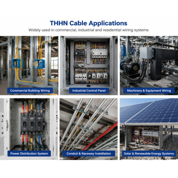 600V THHN Cable Wire For Commercial And Industrial Electrical Systems