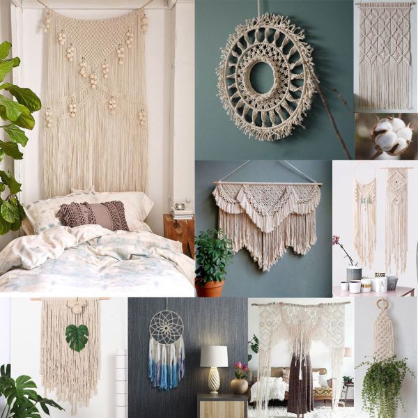 Wholesale wall decorative Diy Handmade Braided rope 100% Natural Cotton white macrame cord twisted cord