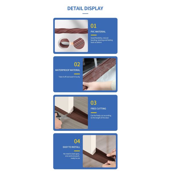 Acoustic Single Color PVC Horse Fence Door Bottom Seal Dust Proof Customized Plastic Profile