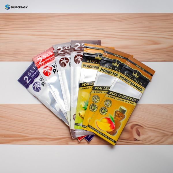 Mould Proof Custom Three side sealed Weed Cigar Packaging with UV Protection zipper