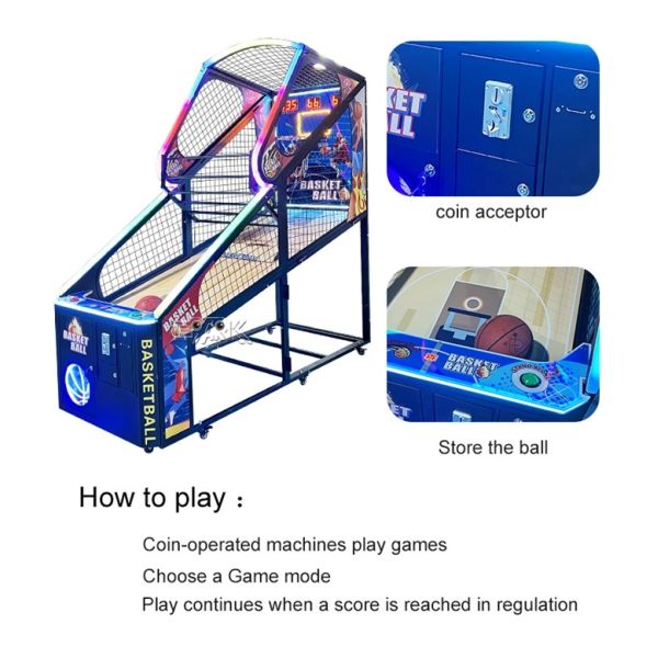 Arcade Game Coin-Operated Crazy NBA Basketball Machine Arcade Amusement Park Game