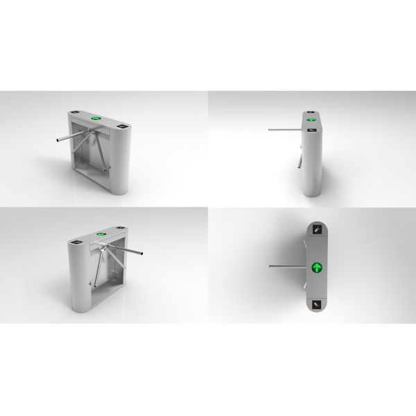 Security SUS304 Vertical Tripod Turnstile Three Rollers Access Controller Opening Gate