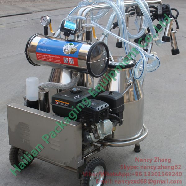 Farm Milking Equipment Portable Cow Milker with Petrol / Gasoline Engine