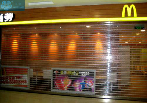 3m Height 9mm Tube Roll Up Clear Roller Shutters