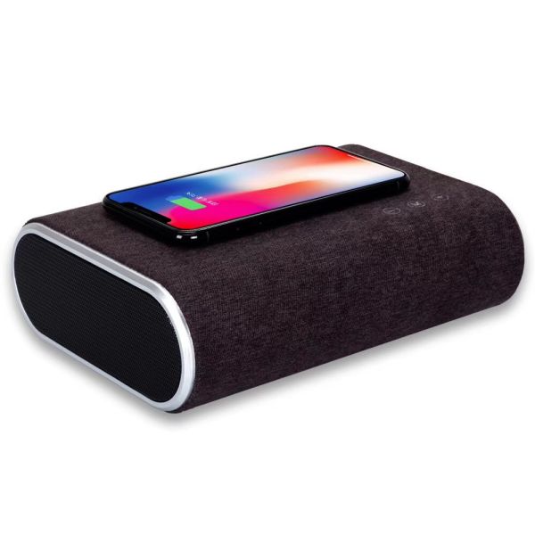 WIRELESS CHARGER BT SPEAKER Portable Bluetooth Mini Speaker with Wireless Charging Stereo Bluetooth Speaker