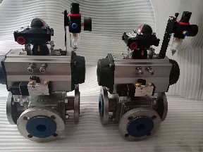 China Pneumatic ball valves actuator pneumatically operated ball valve on sale