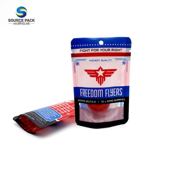 Resealable Ziplock Custom Weed Packaging Edibles Gummies Packaging Smell Proof Mylar